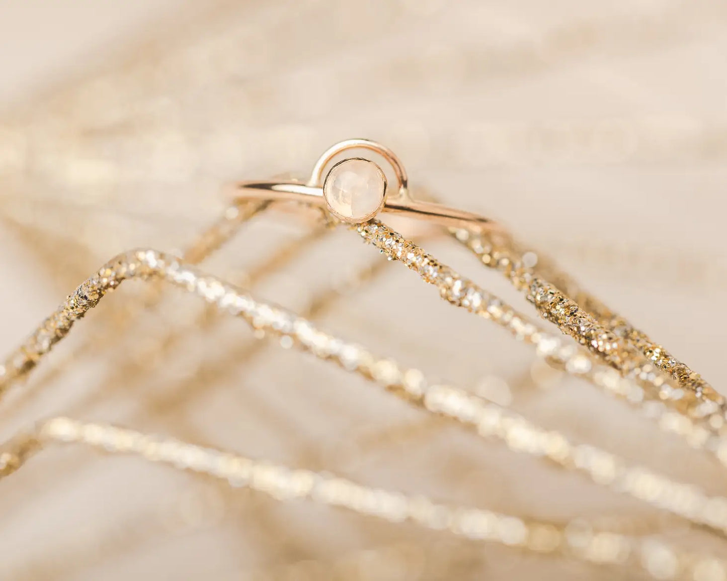 Moonstone Arc Ring