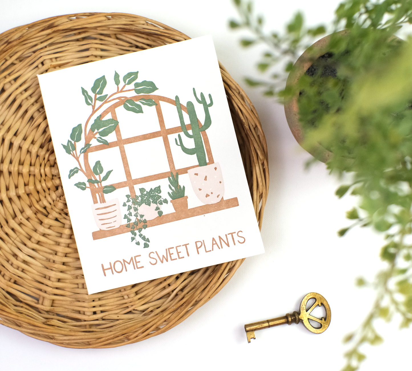Home Sweet Plants - Letterpress Card