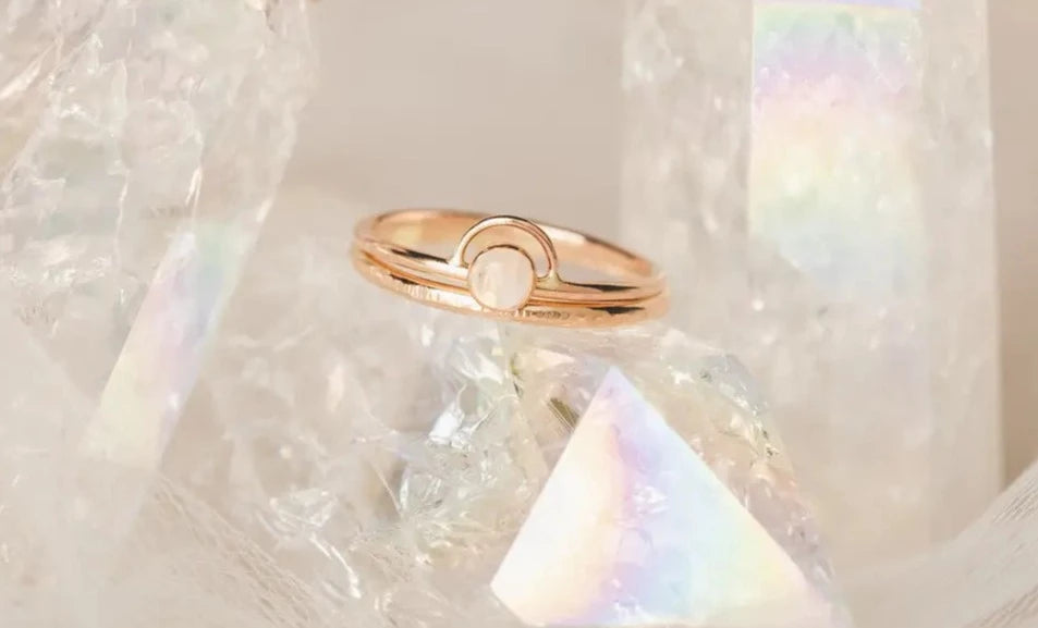 Moonstone Arc Ring