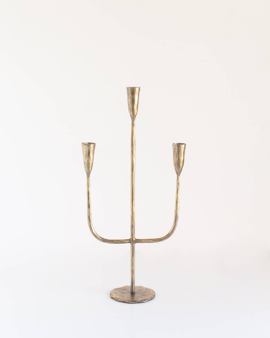 Hand-Forged Iron Candelabra