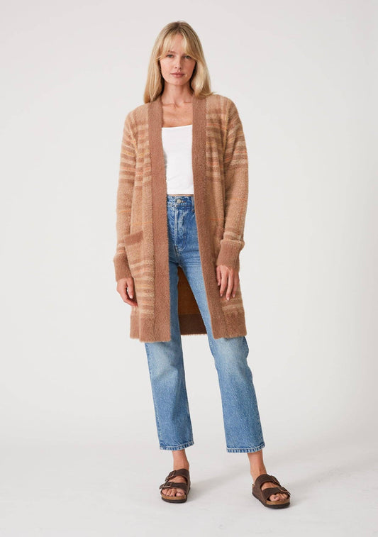 Fuzzy Plaid Cardigan