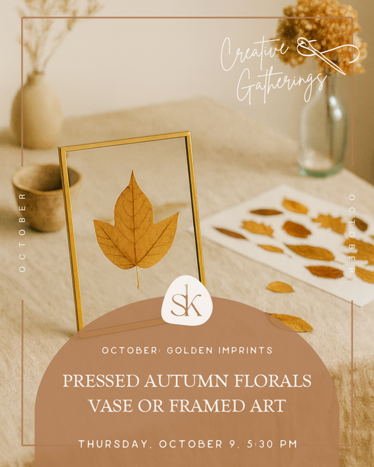 Pressed Autumn Florals Vase / Framed Art - 10.23