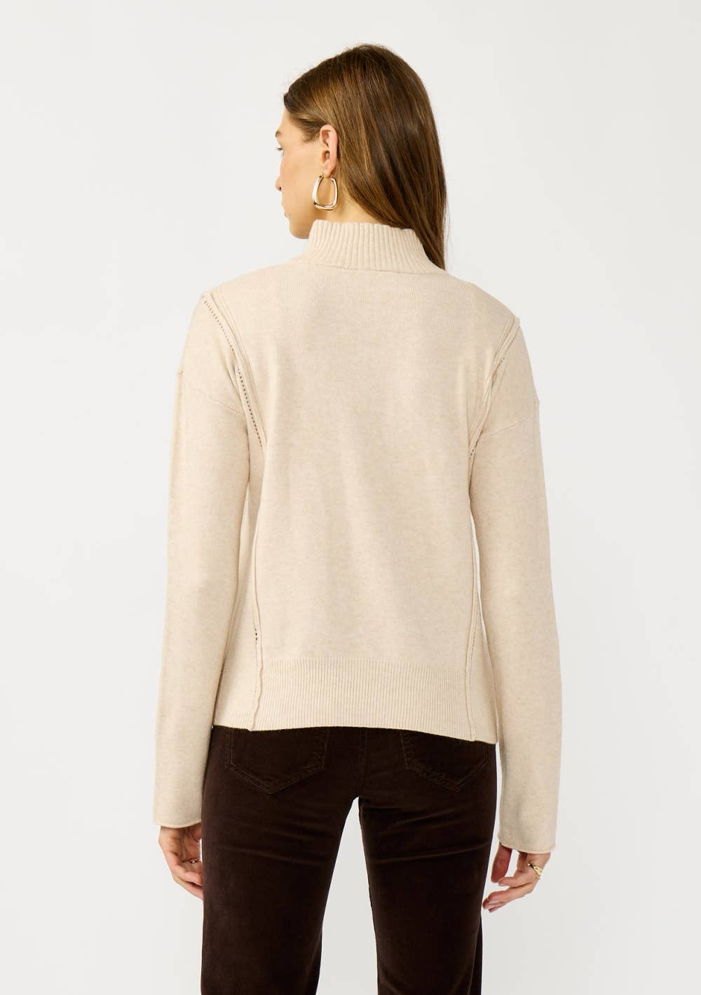Half Zip Turtleneck Sweater