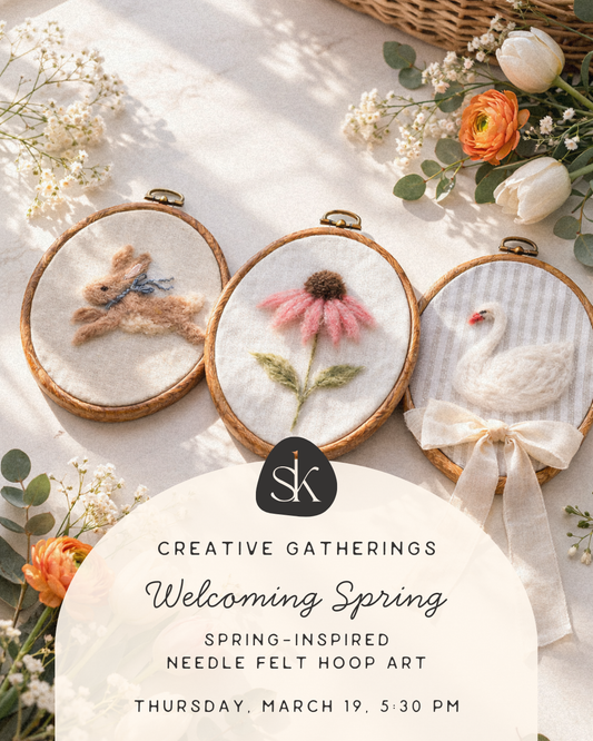 Spring Needle Felt Hoop Art • Mar 19