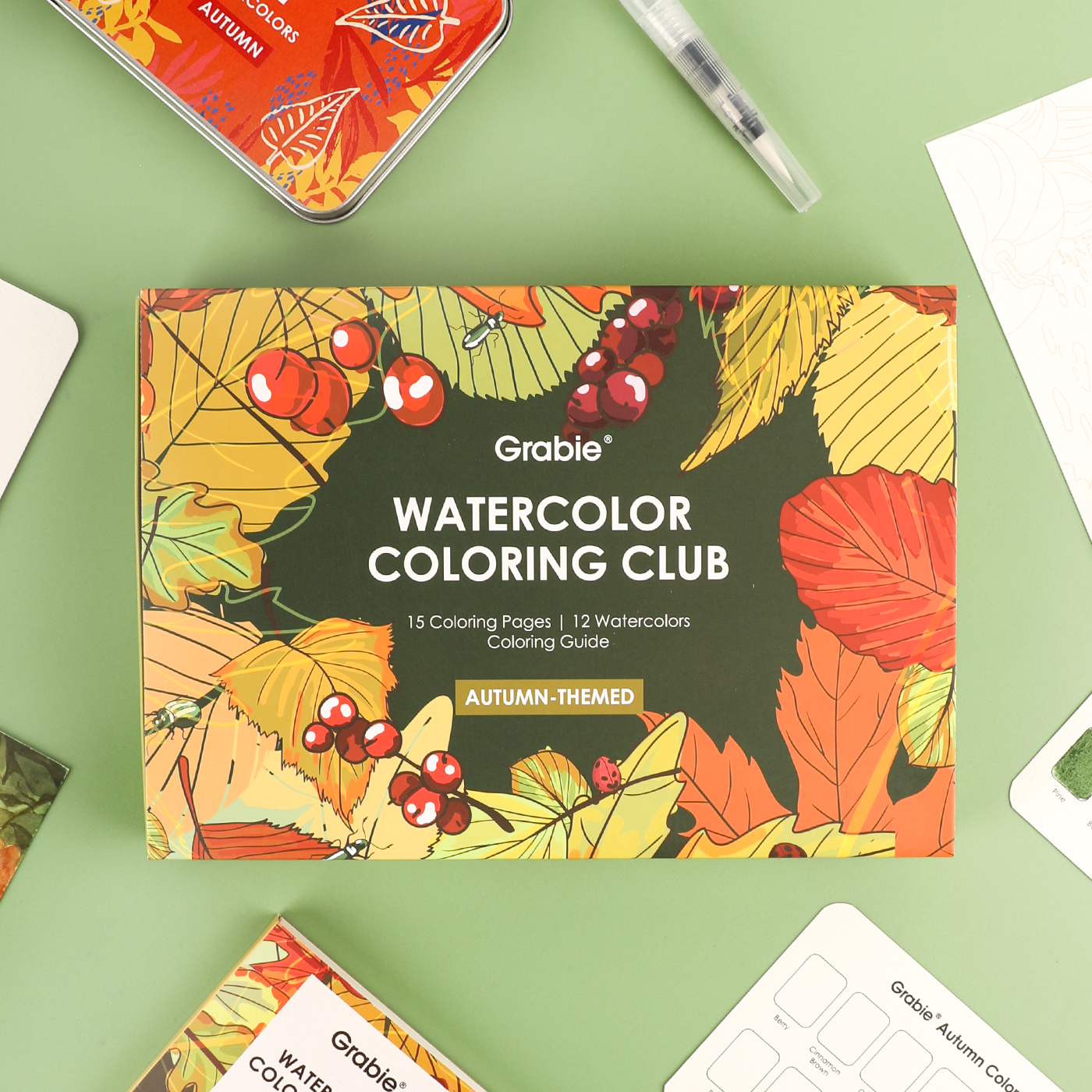 Autumn Watercolor Coloring Club Box