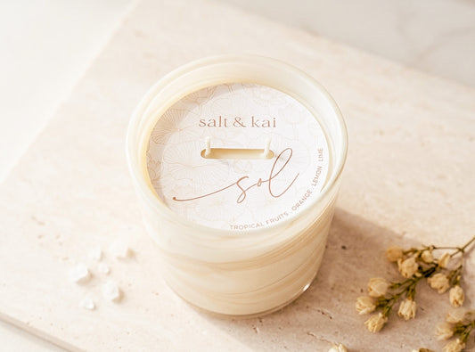 Salt & Kai Sol Glass Candle 17oz