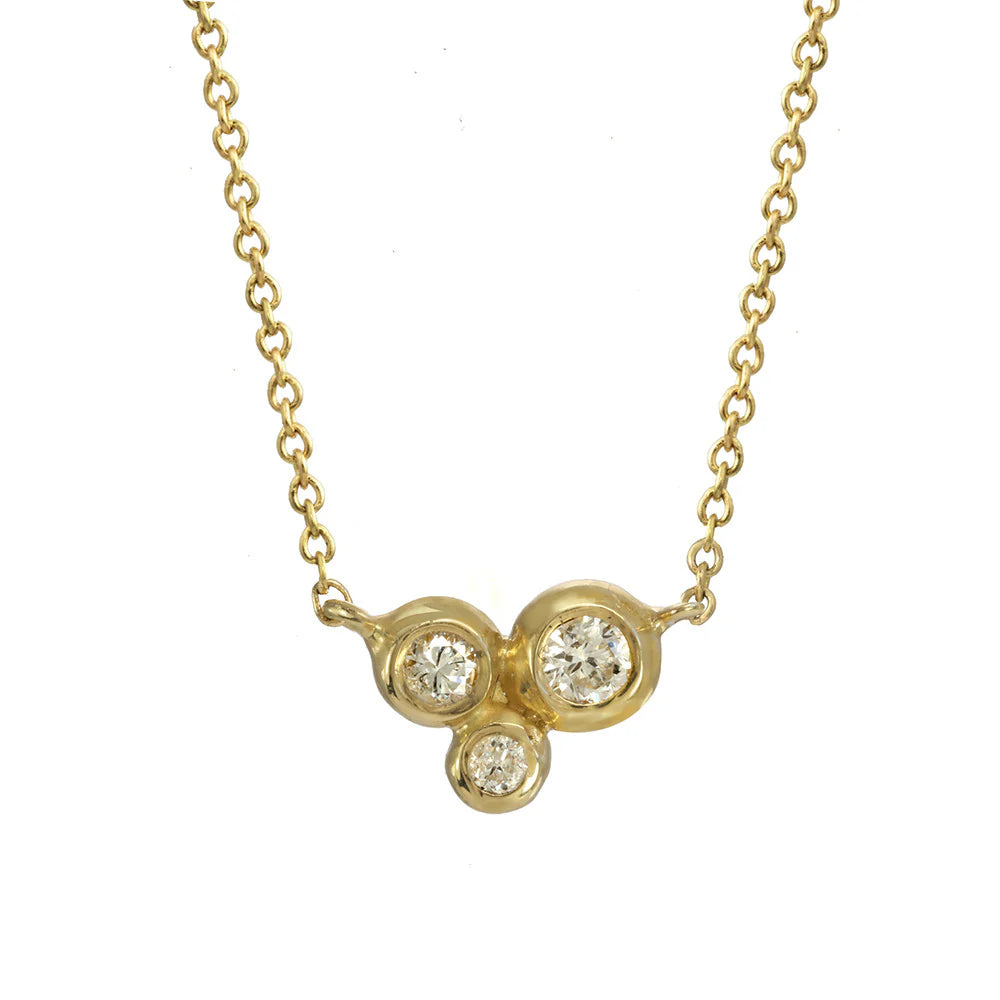 Triple Constellation Champagne Diamond 18K Necklace by Rebecka Froberg