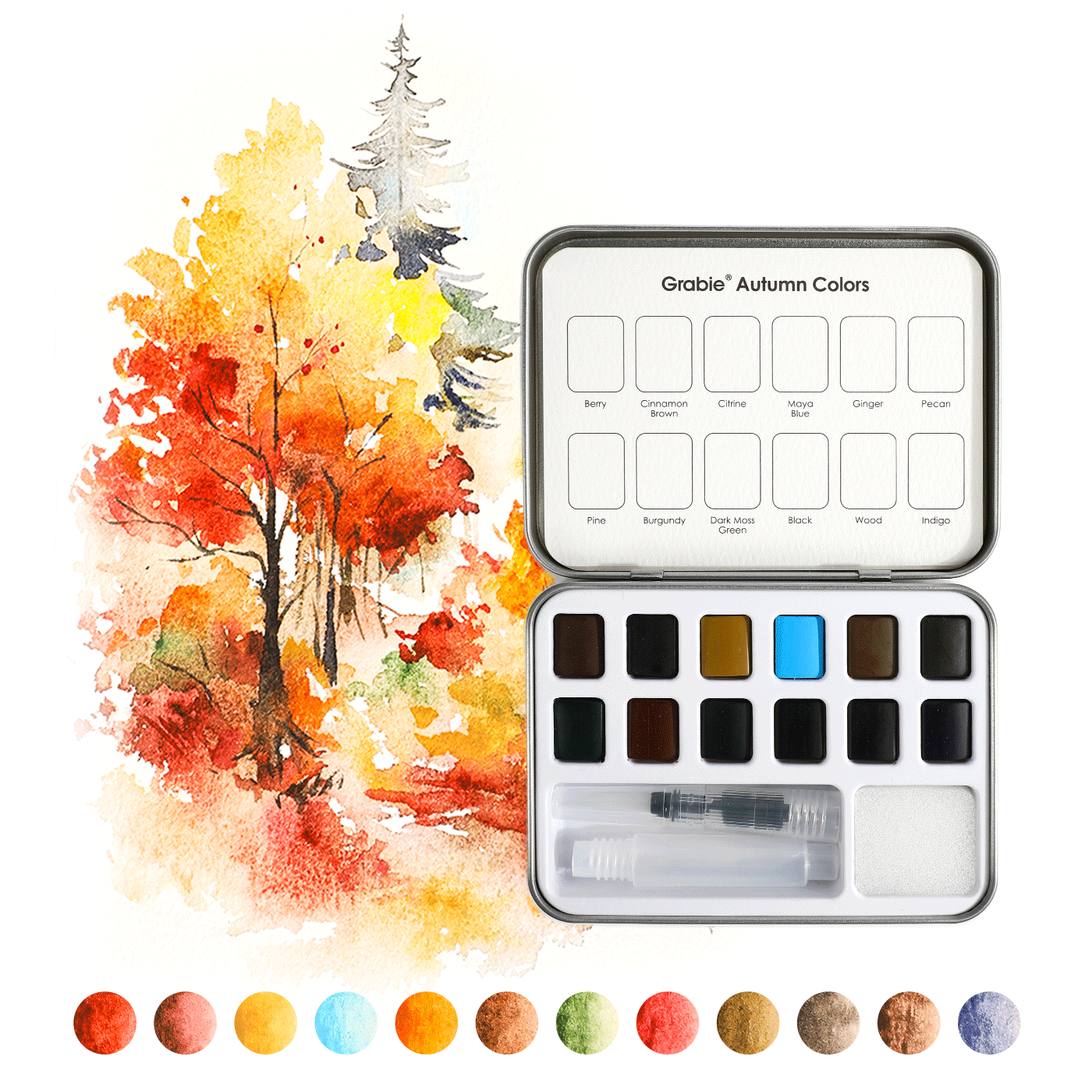Autumn Watercolor Coloring Club Box
