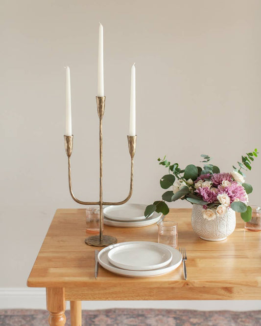 Hand-Forged Iron Candelabra