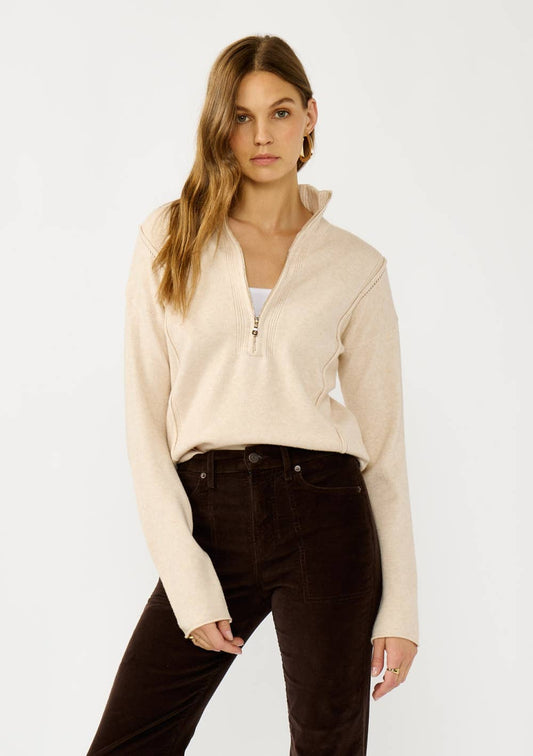 Half Zip Turtleneck Sweater