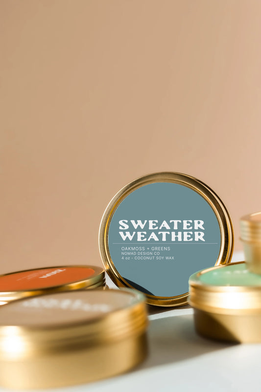 Sweater Weather Travel Tin Candle