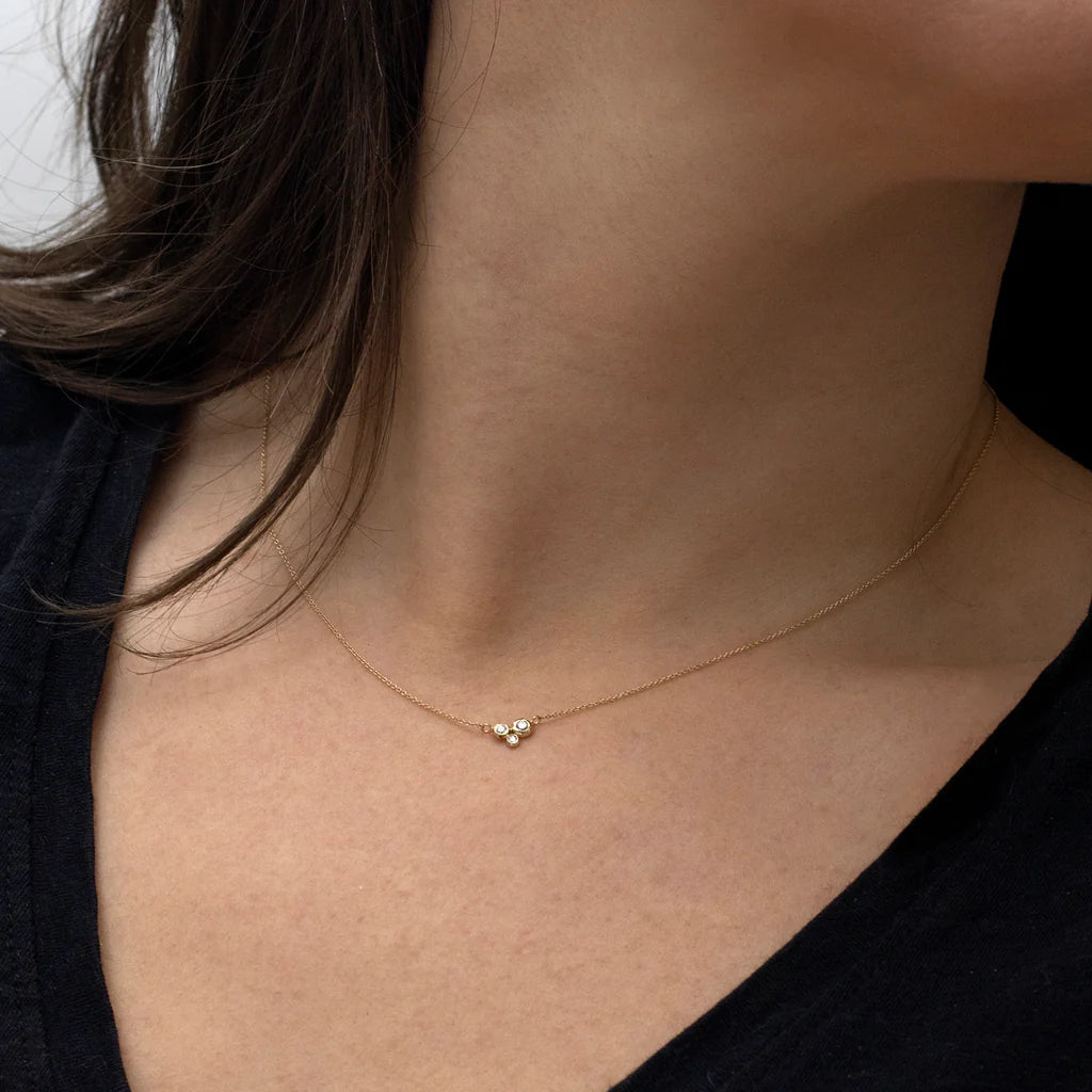Triple Constellation Champagne Diamond 18K Necklace by Rebecka Froberg