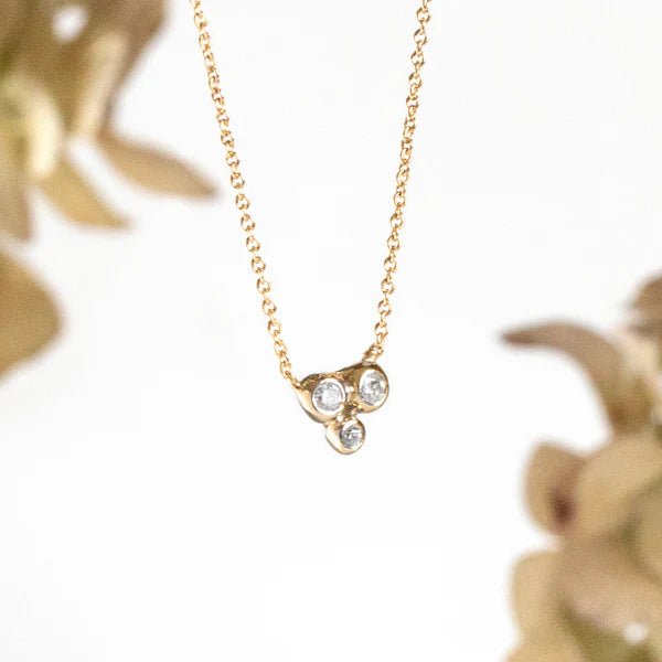 Triple Constellation Champagne Diamond 18K Necklace by Rebecka Froberg
